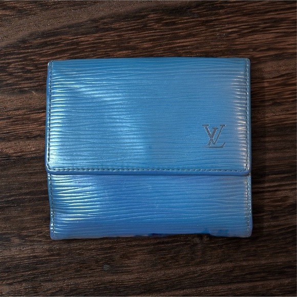Louis Vuitton Epi Leather Elise Wallet in Toledo Blue - Picture 1 of 14